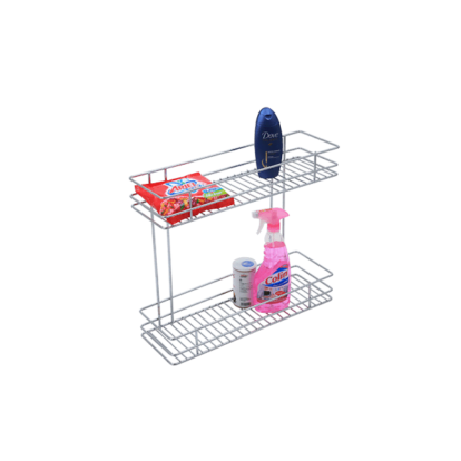SS DOUBLE STORAGE BASKET (17″ HEIGHT X 6″ WIDTH X 20″ DEPTH) {4+6} 6MM WIRE