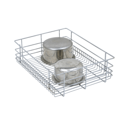 PLAIN DRAWER BASKET (8″ HEIGHT X 21″ WIDTH X 20″ DEPTH) 6MM WIRE STAINLESS STEEL