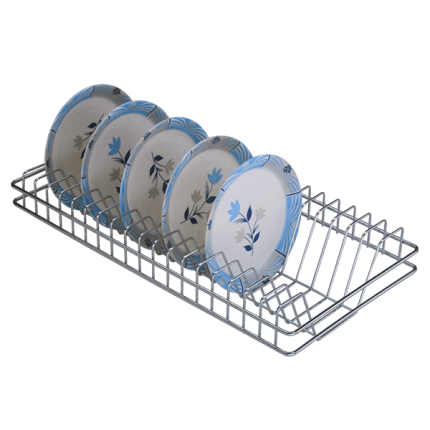 PLATE RACK (4″ HEIGHT X 10″ WIDTH X 28″ DEPTH) STAINLESS STEEL